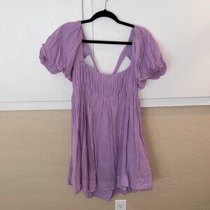 Free People Marina Mini Dress, Light Purple, Size Large